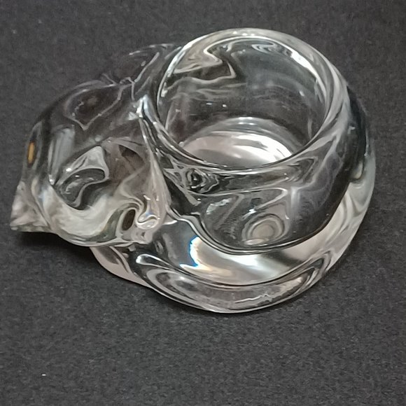 Glass cat votive candle holder - Picture 2 of 6